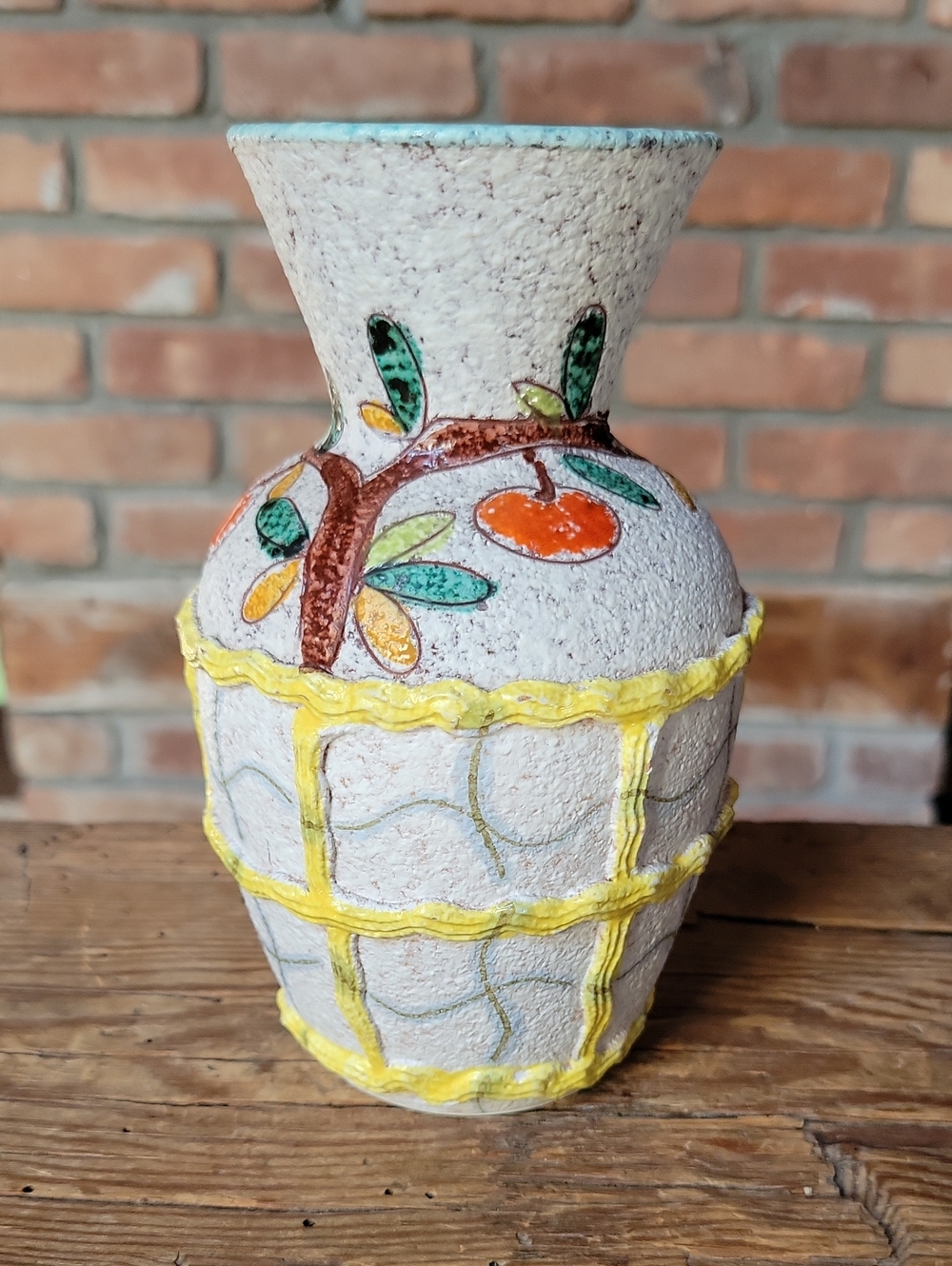 1950's Fratelli Fanciullacci MCM Italian Pottery Textured Vase